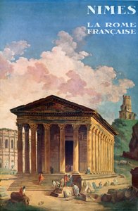Poster die Nîmes adverteert, het Franse Rome